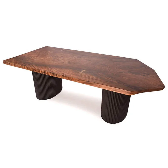 Fluted Walnut - Dining Table