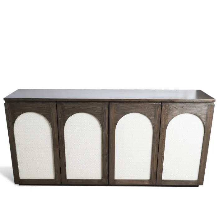 Solid Wooden Ash n Fabric Bar Cabinet - Image 2