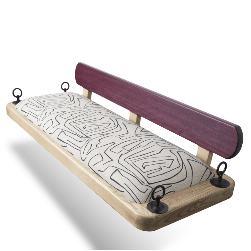 Purple And Ash Wooden Swing