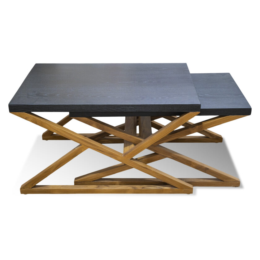 Solid Wooden Nested Zig Zag Nesting Table - Image 8