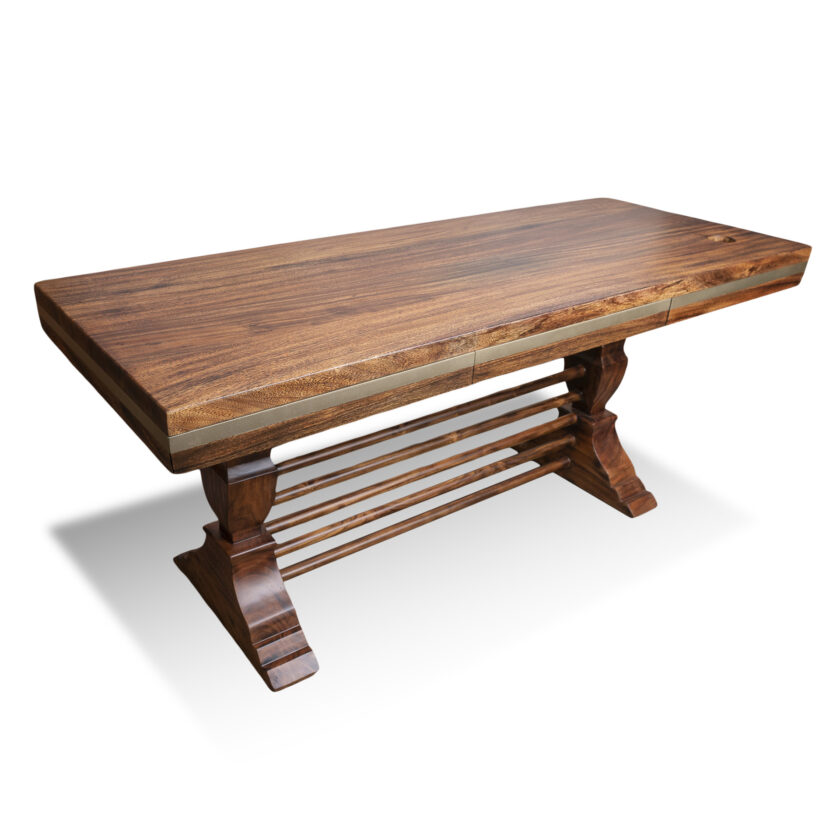 Solid Wooden Charcoaled Work Table