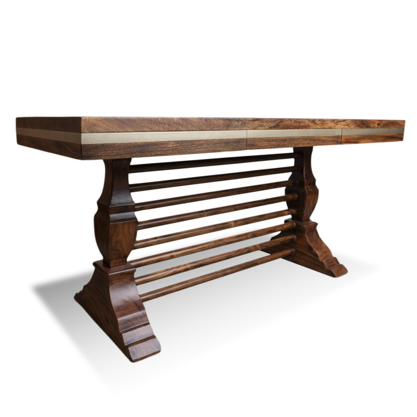 Solid Wooden Charcoaled Work Table - Image 4