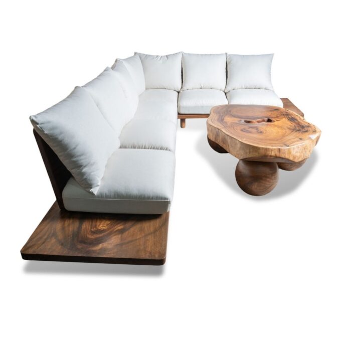 Custom Made Solid Wood Sofa L-Shape