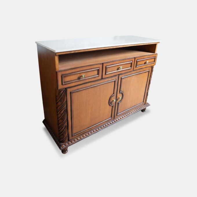 Custom Made Ethnic Indian Cabinet– Traditional Indian Design in Teak