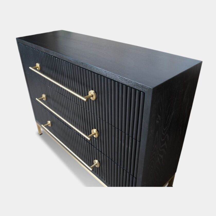 Black flutted cabinet - Image 4