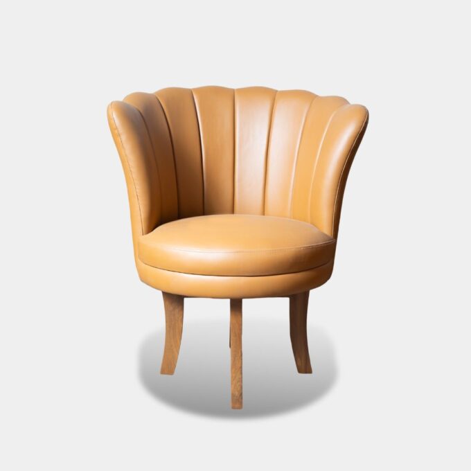 Rajkot 74 Teak Wood Flowery Rotating Lounging Chair