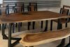 Elegant live edge furniture design showcasing natural wood grain and handcrafted details