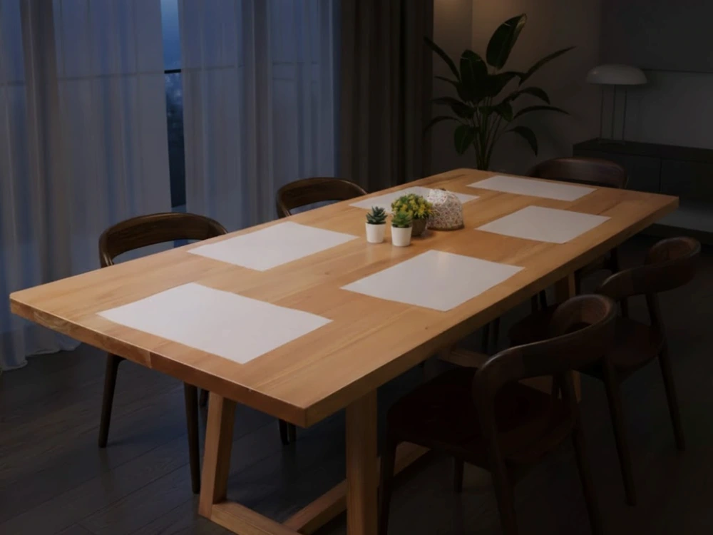 Orangish Mahogany Wooden Dining Table 2026