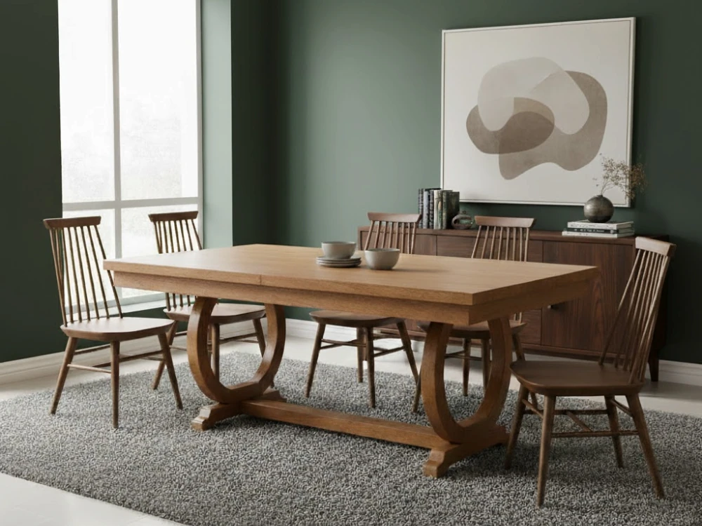 Solid Wood Circlic Omega Dining Table Design