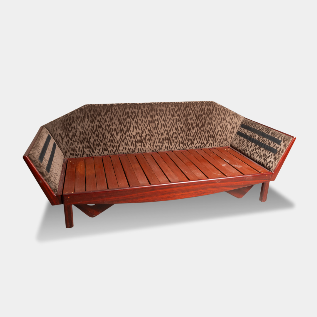 Red is Padukh - Sofa Cum Bed 1 Red padukh sofa cum bed crafted from exotic padukh wood with walnut slats