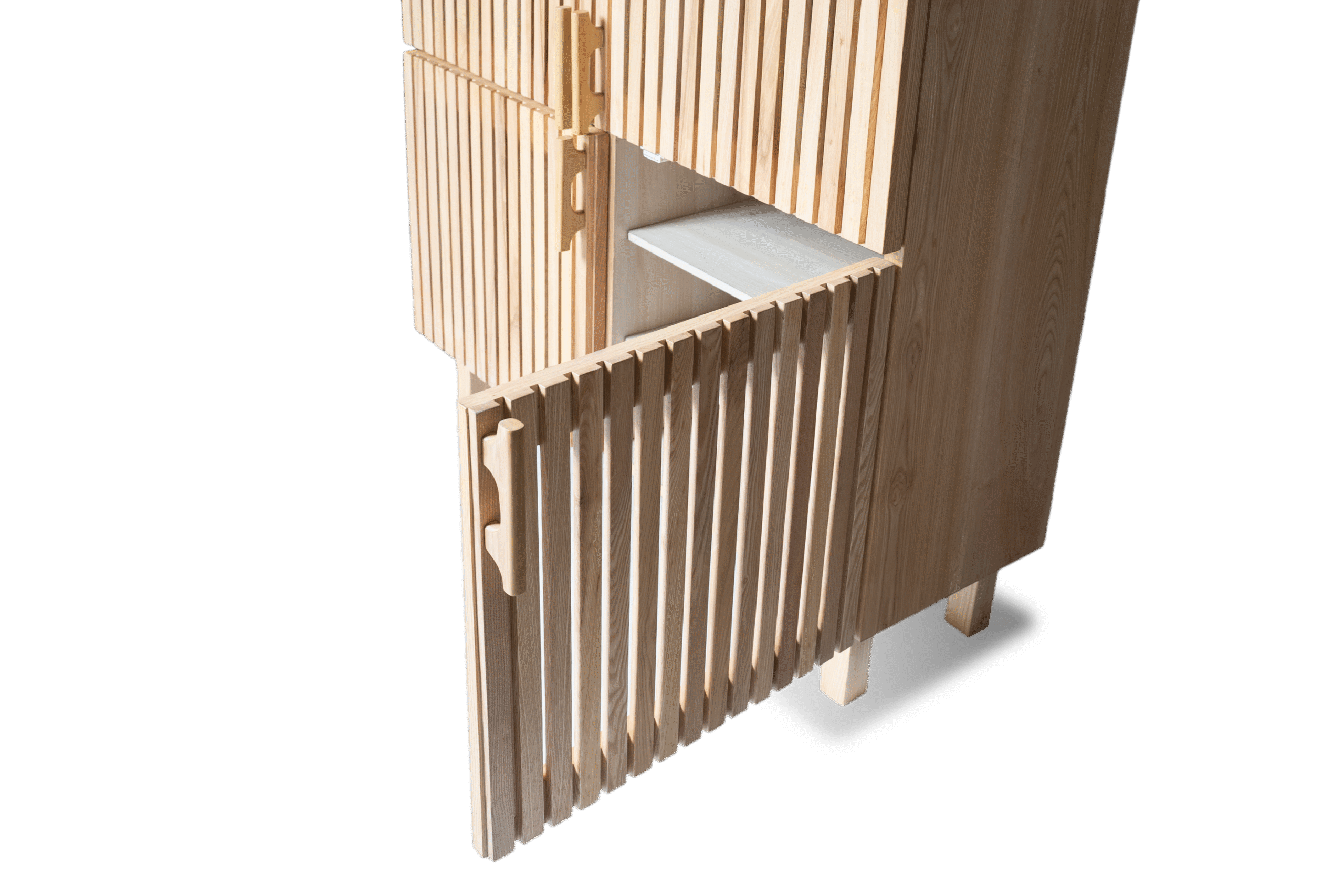 Fluted Ash - Shoe Rack 2 Fluted Ash - Shoe Rack - Image 2