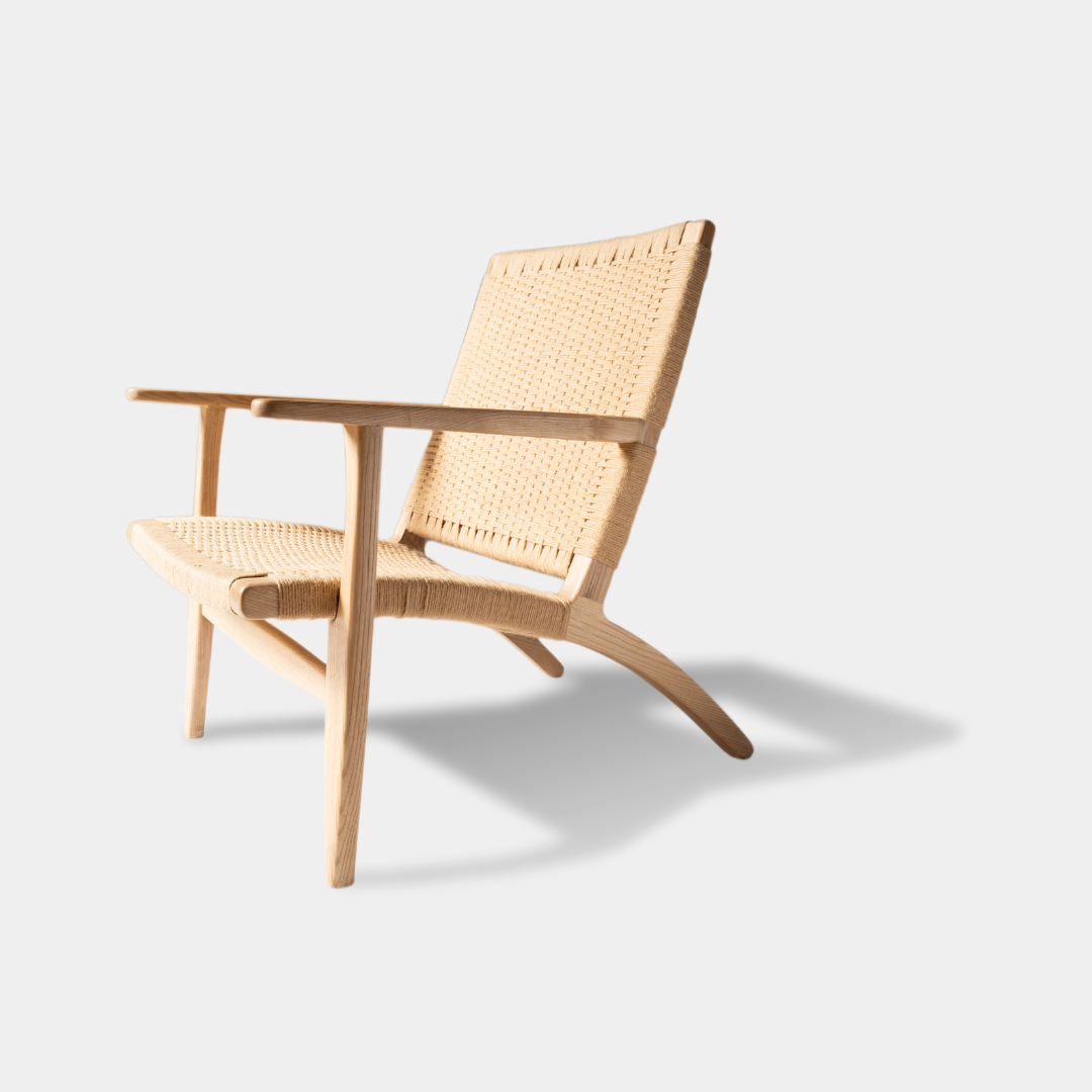 White Jute Balcony Chair - Black and White 3 White Jute Balcony Chair - Black and White - Image 3