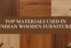 Types of wood used in furniture including teak, walnut, mango and sheesham