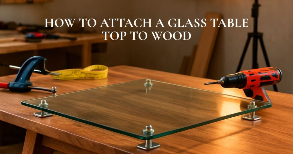 How to Attach a Glass Table Top to Wood