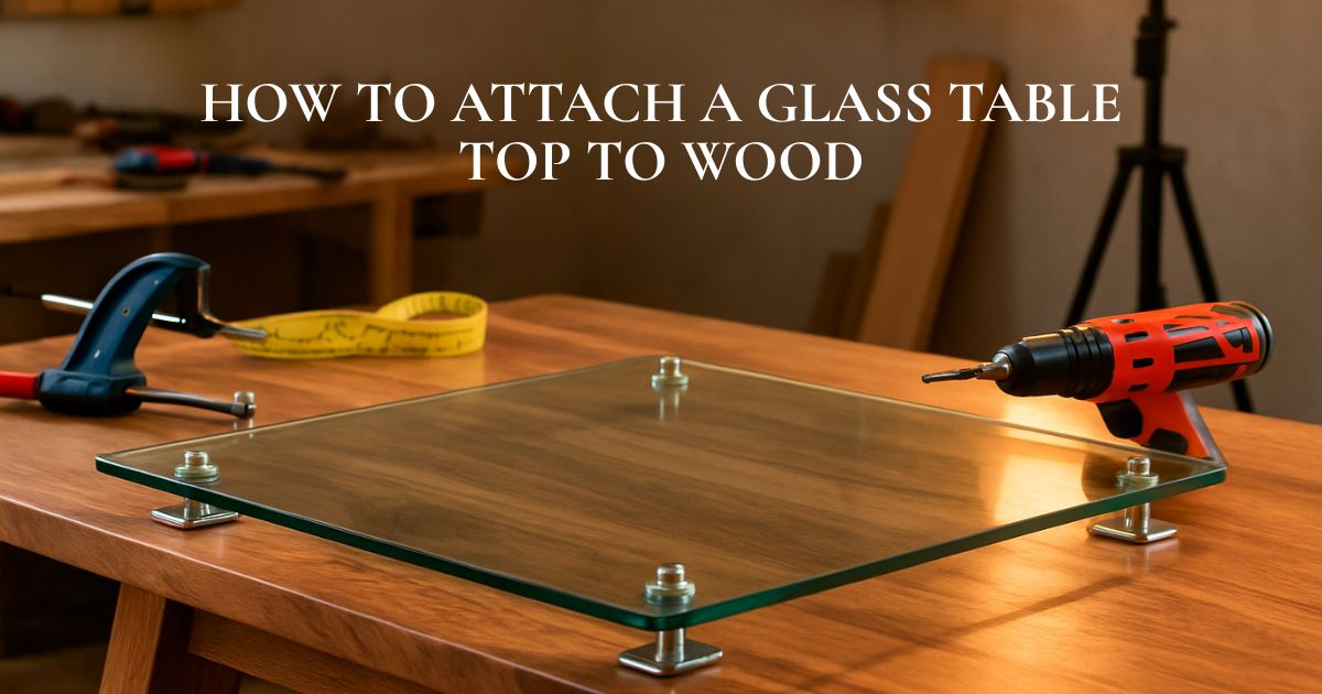 How to Attach a Glass Table Top to Wood