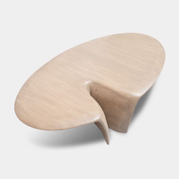 Bedroom Furniture 33 melting oval coffee table solid wood, curved modern furniture design