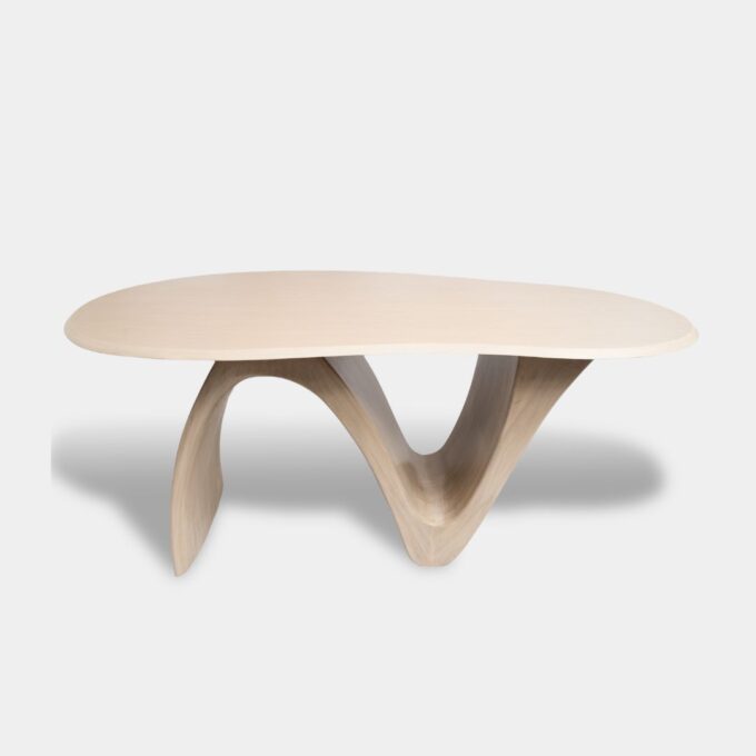 Live Edge Dining Table 7 Waved Leg - Dining table