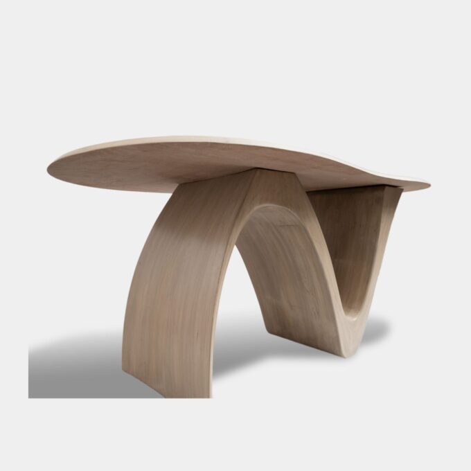 Live Edge Dining Table 8 Waved Leg - Dining table