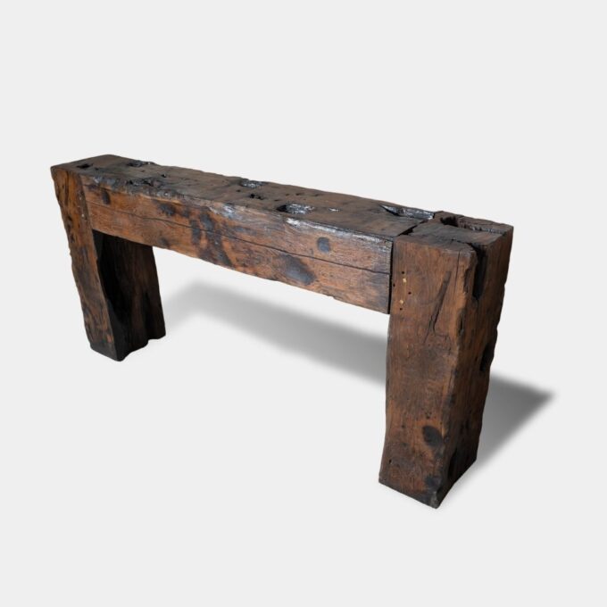 Old Black Console Table