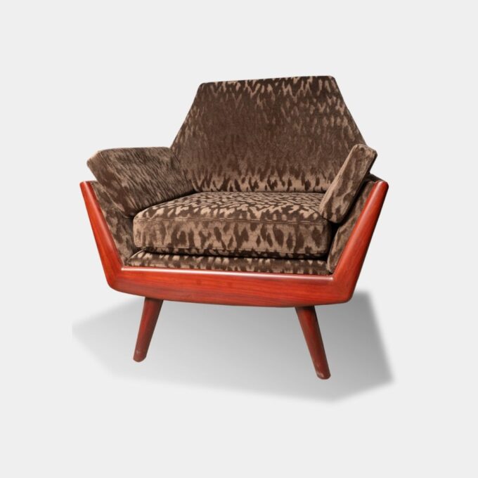 The Red is Padukh Accent Chair is a bold single-seater armchair crafted entirely from padauk wood, known for its striking blood-red natural tone. Finished with an interior PU matte polish, it highlights the wood’s rich color and grain without overpowering its character. Measuring 3 feet in length and width with a depth of 30 inches, it offers a comfortable seating height of 18 inches and a total height of 36 inches. Made from padauk wood sourced from the Solomon Islands, this chair is both visually powerful and structurally strong.