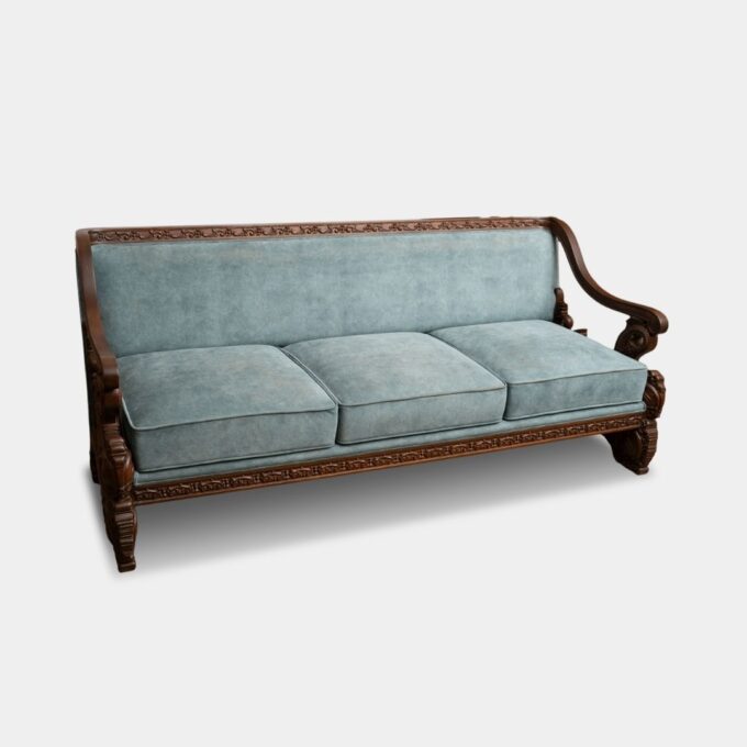 Super Carved Three Seater Sofa