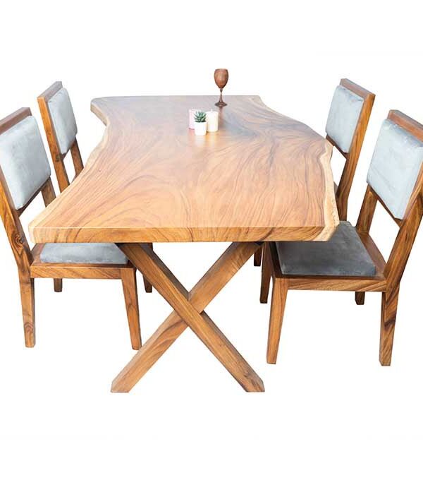 Live Edge Walnut X Dining Table