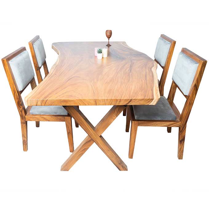 Live Edge Walnut X Dining Table