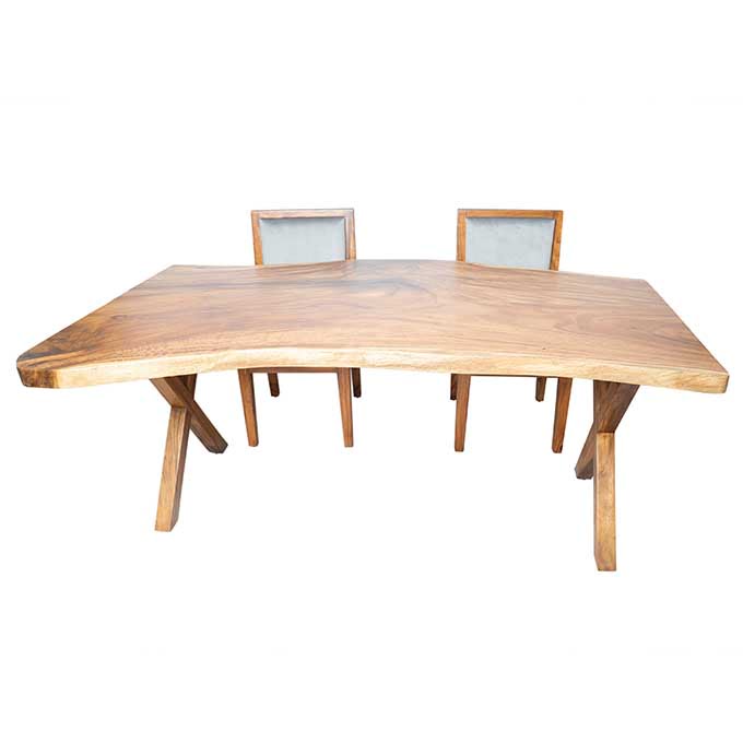 Live Edge Walnut X Dining Table - Image 2
