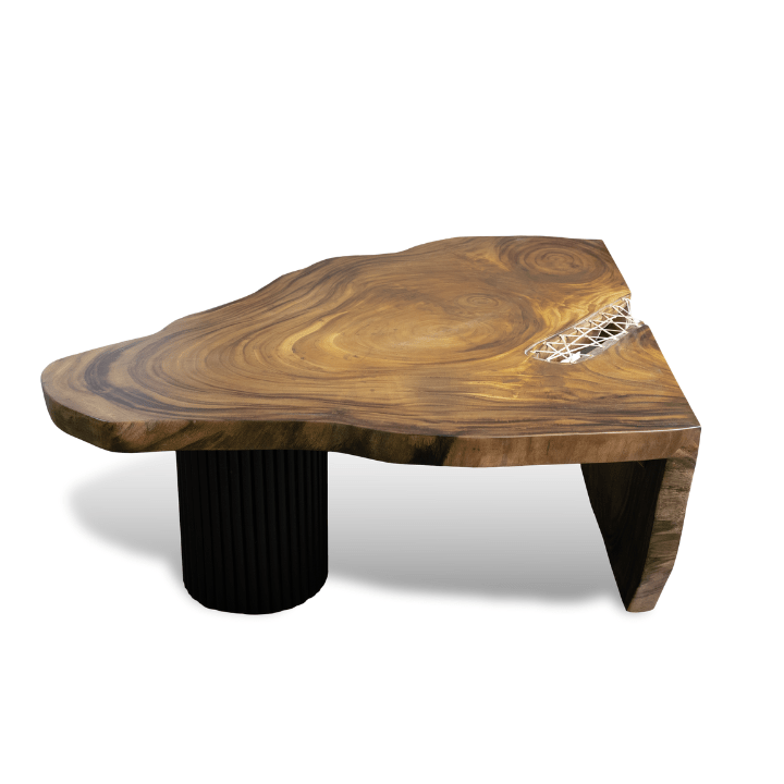 Live Edge Cane Dip Coffee Table - Image 6