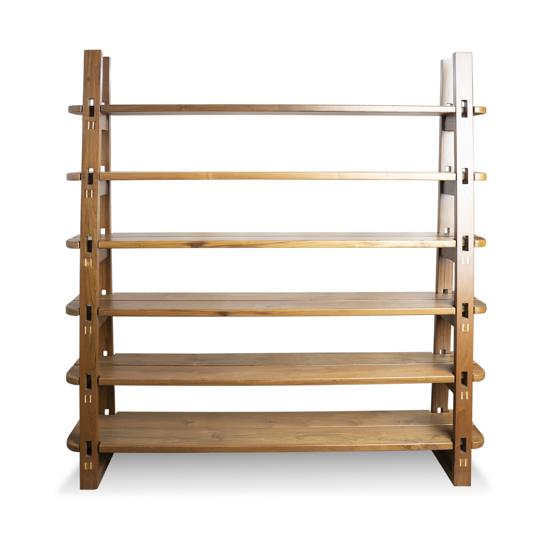 Solid Wooden Burma Teak Book Shelf – Handcrafted Detailed Design - Image 2