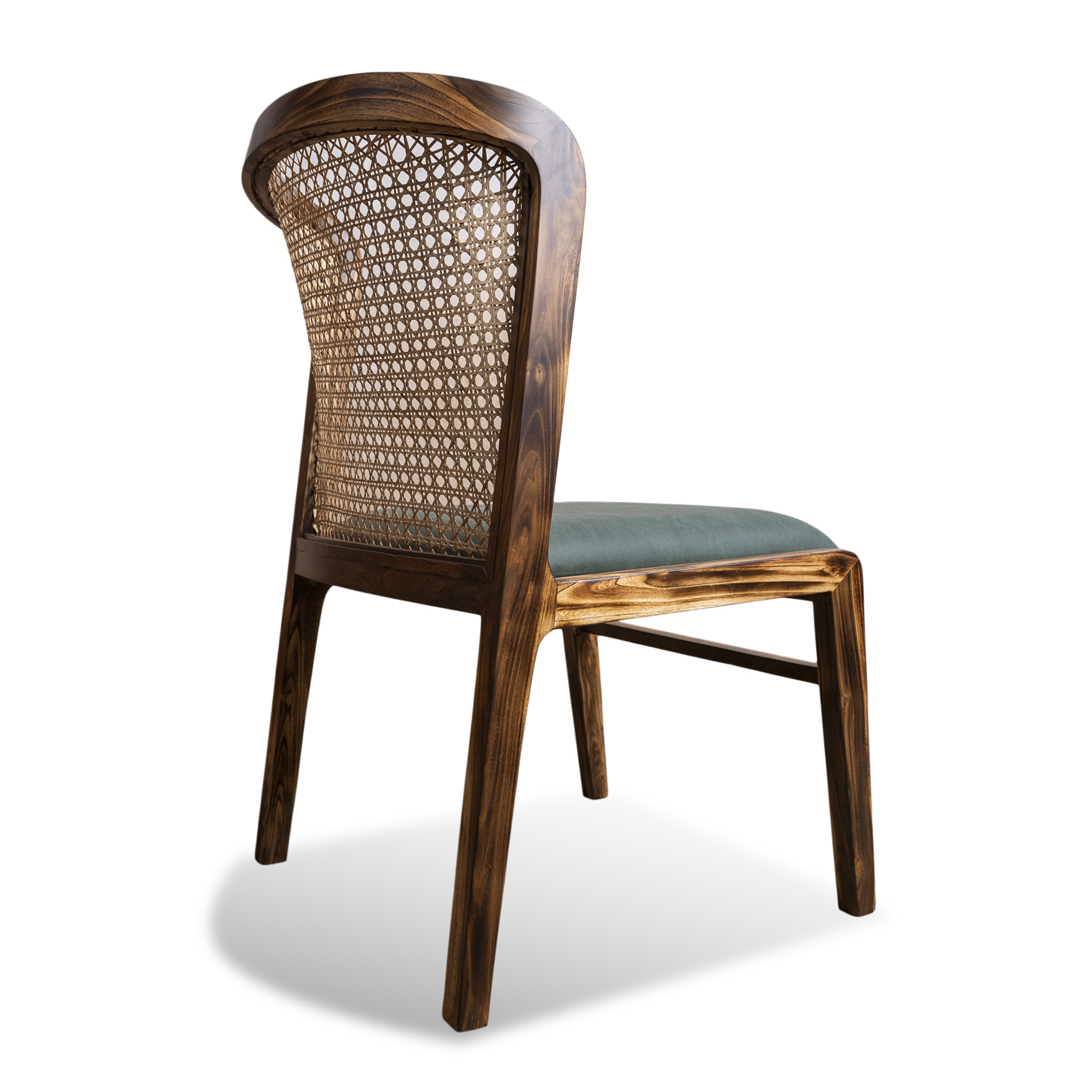 Solid Wood Comforting Cane Chair – Elegant Handwoven Style - Image 5