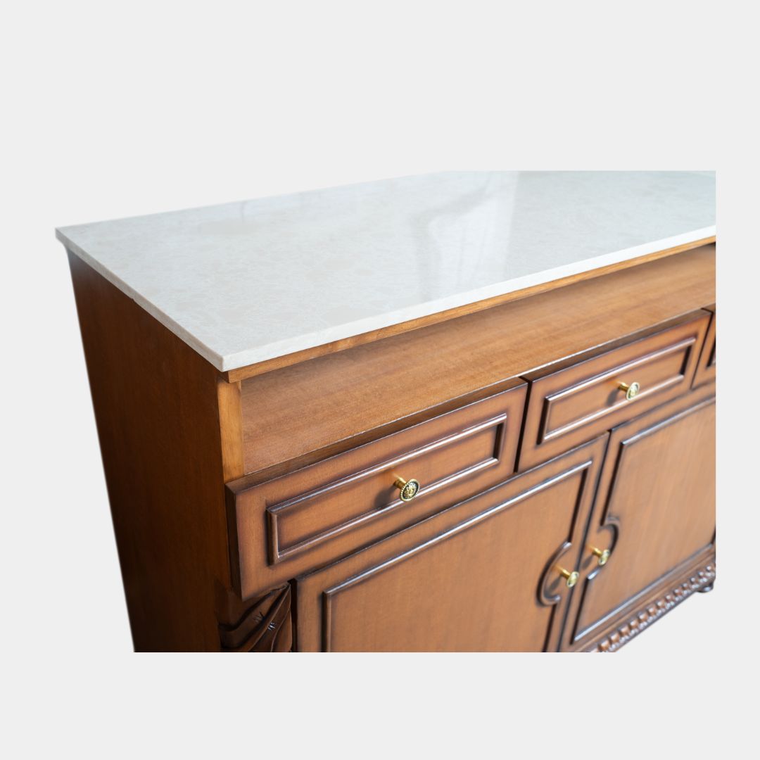 Custom Made Ethnic Indian Cabinet– Traditional Indian Design in Teak - Image 3