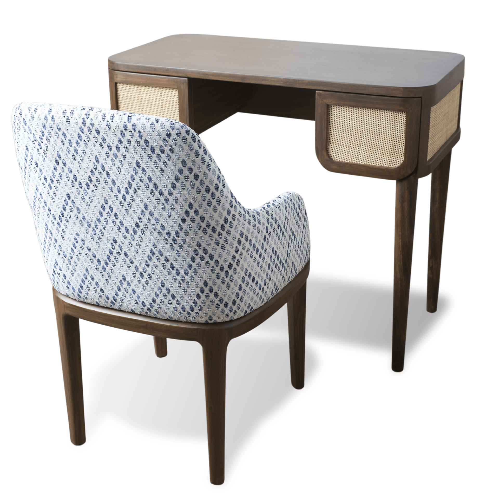 Solid Wooden Cane Master Study Table - Image 4