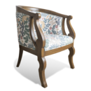 Solid Wooden Accentuated Teak Accent Chair
