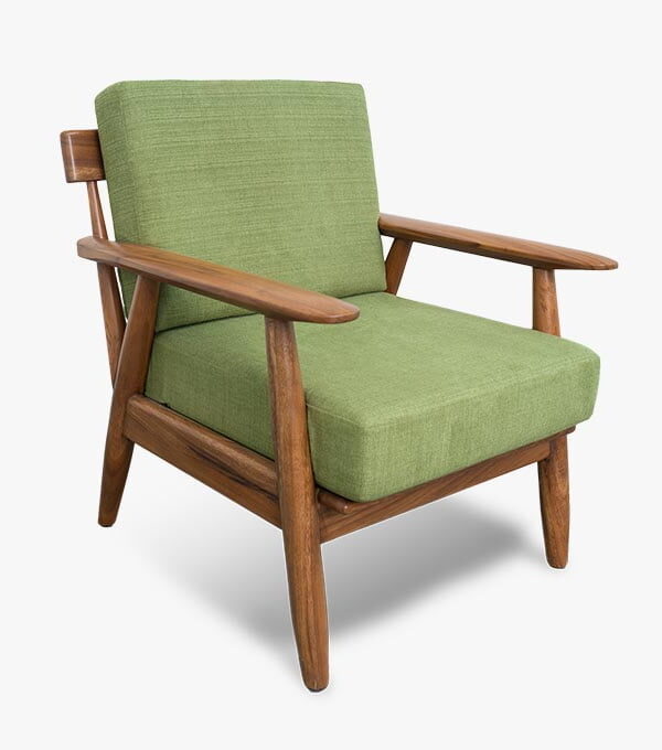 Solid Wood Splendor Slondor Single Seater Lounge Sofa