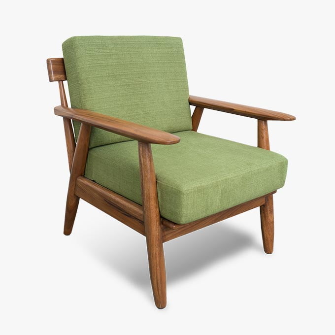 Solid Wood Splendor Slondor Single Seater Lounge Sofa