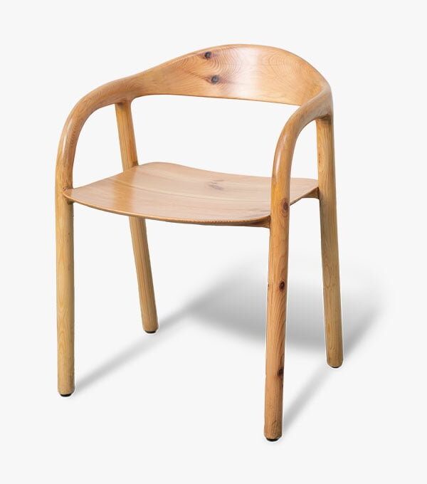 Wooden Sleek Peak Chair – Handcrafted By White Ash