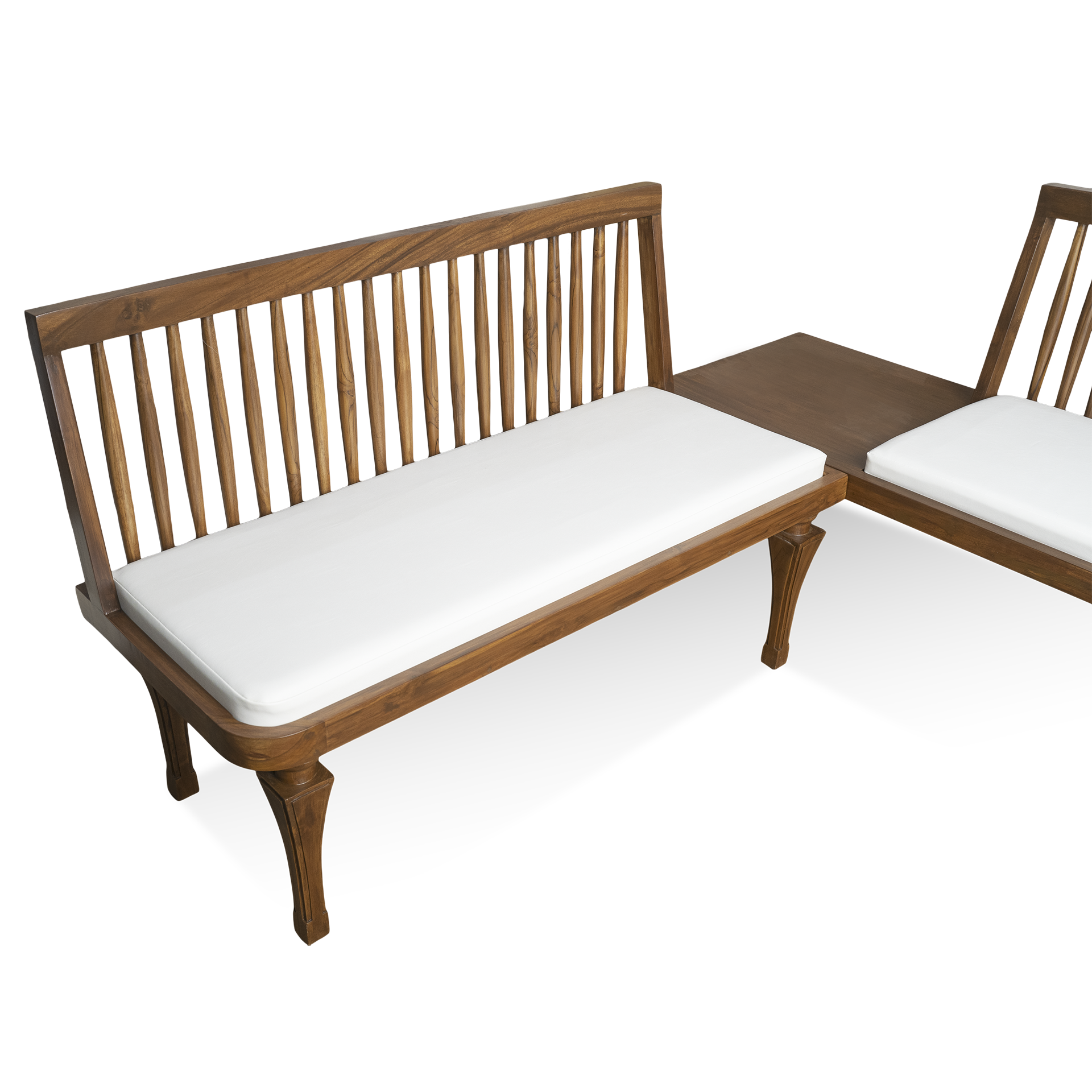 Solid Wooden L Shaped Waiting Room Sofa Bench - Image 6