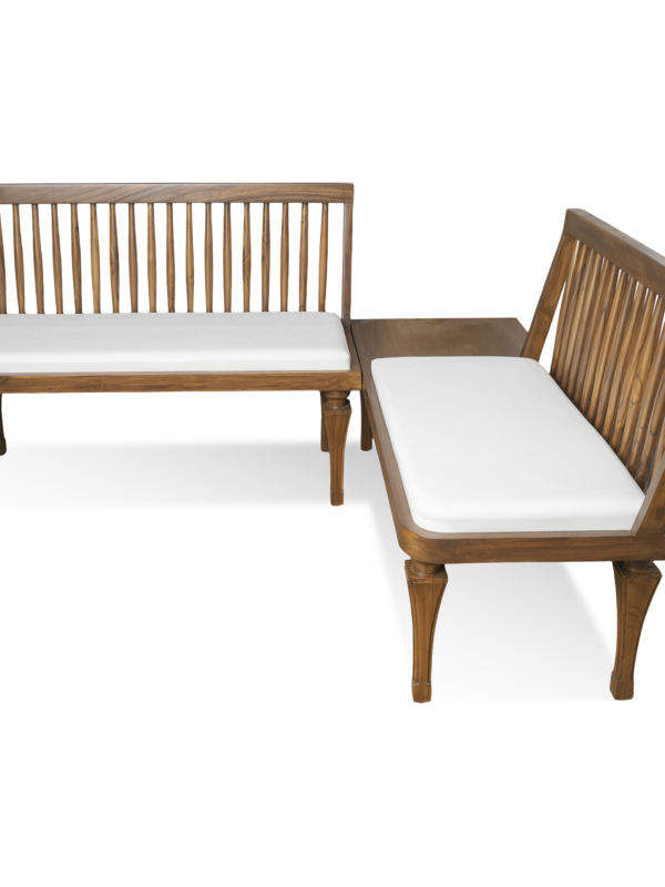 Solid Wooden L Shaped Waiting Room Sofa Bench