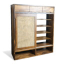 Live Edge Shoes Inn Cabinet– Handcrafted East Indian Walnut Storage