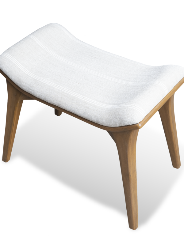Custom Made Solid Wooden Winged Seater – Teak Wood Poof