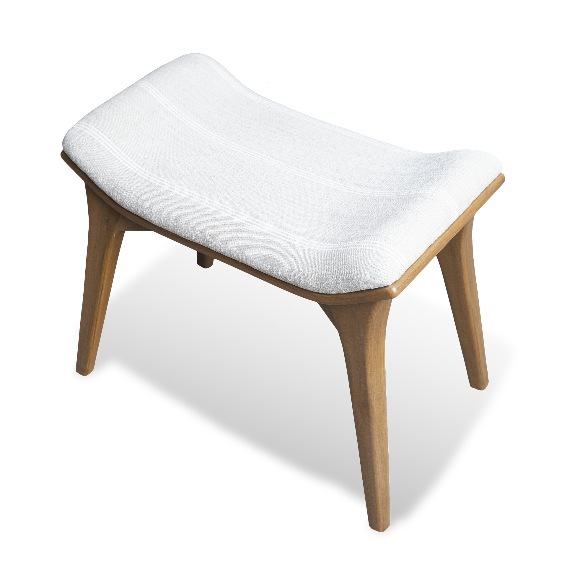Custom Made Solid Wooden Winged Seater – Teak Wood Poof