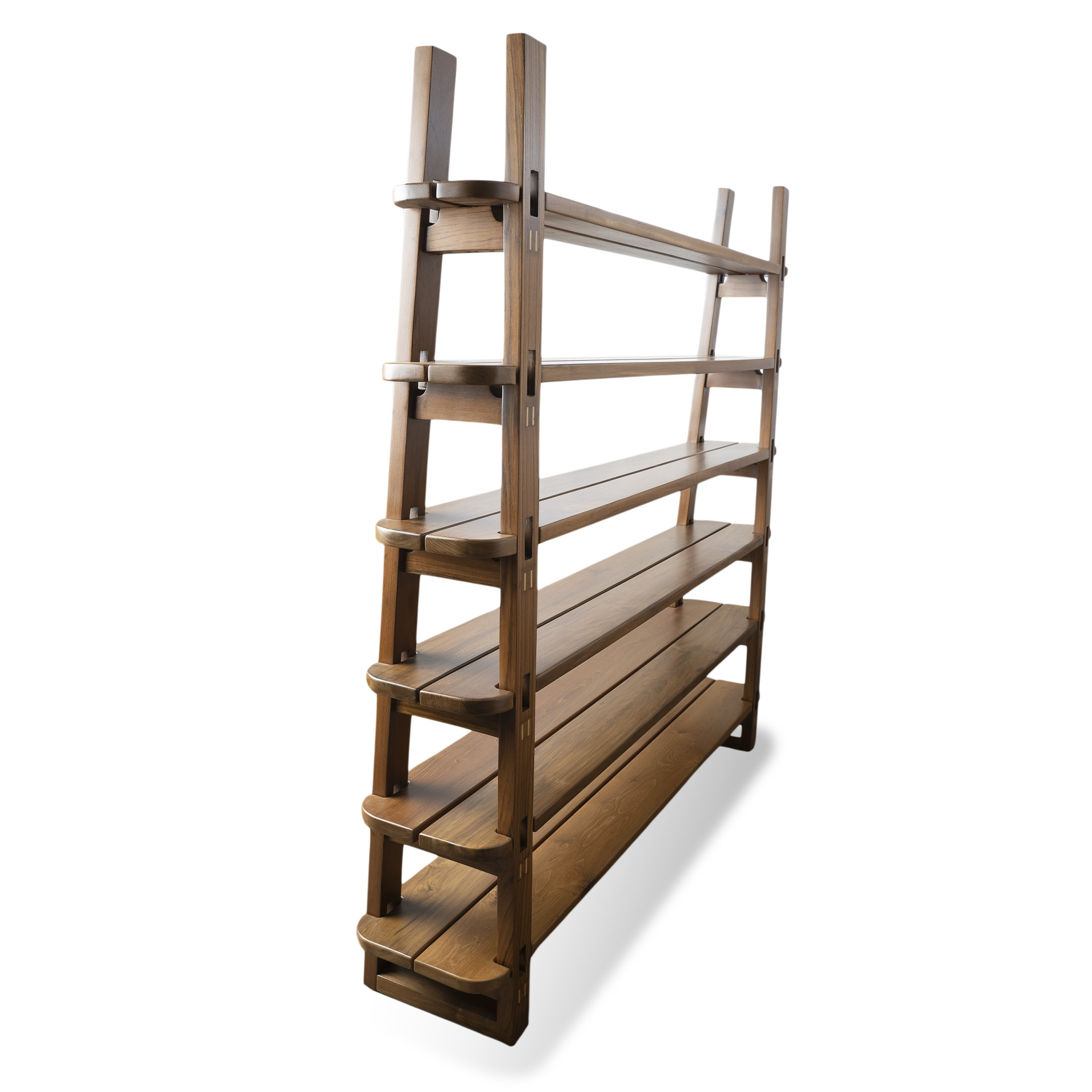 Solid Wooden Burma Teak Book Shelf – Handcrafted Detailed Design - Image 3