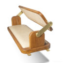 Wooden Flip Flop Swing Jhula with Brass and Cane Work