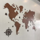 Wooden 2D World Map Wall Art – Veneer Map Decor