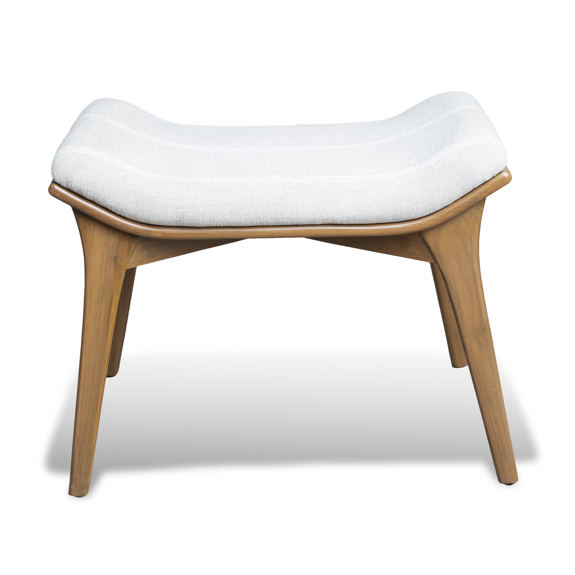 Custom Made Solid Wooden Winged Seater – Teak Wood Poof - Image 3