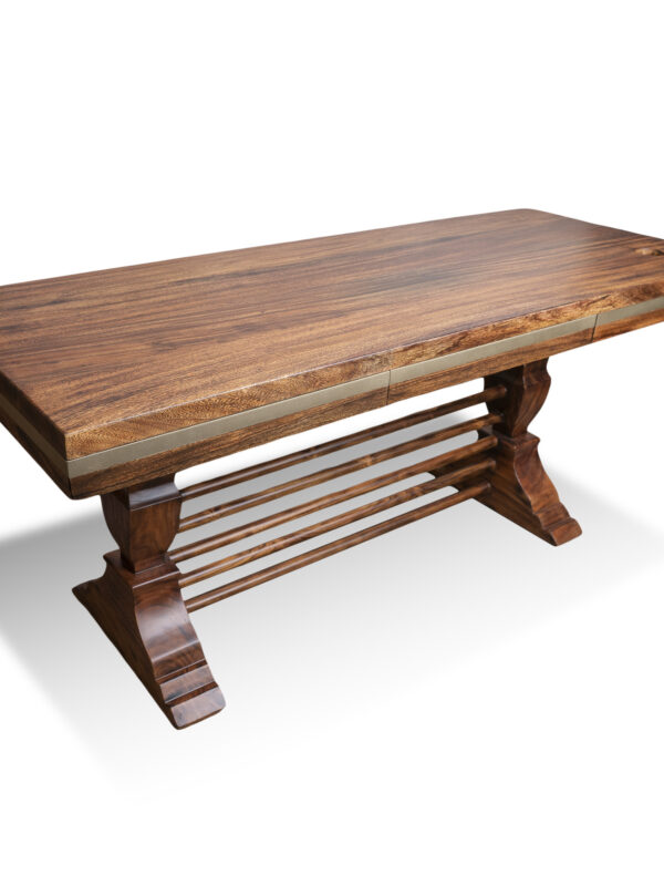 Solid Wooden Charcoaled Work Table