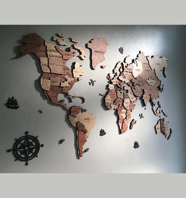 3D World Map With Name