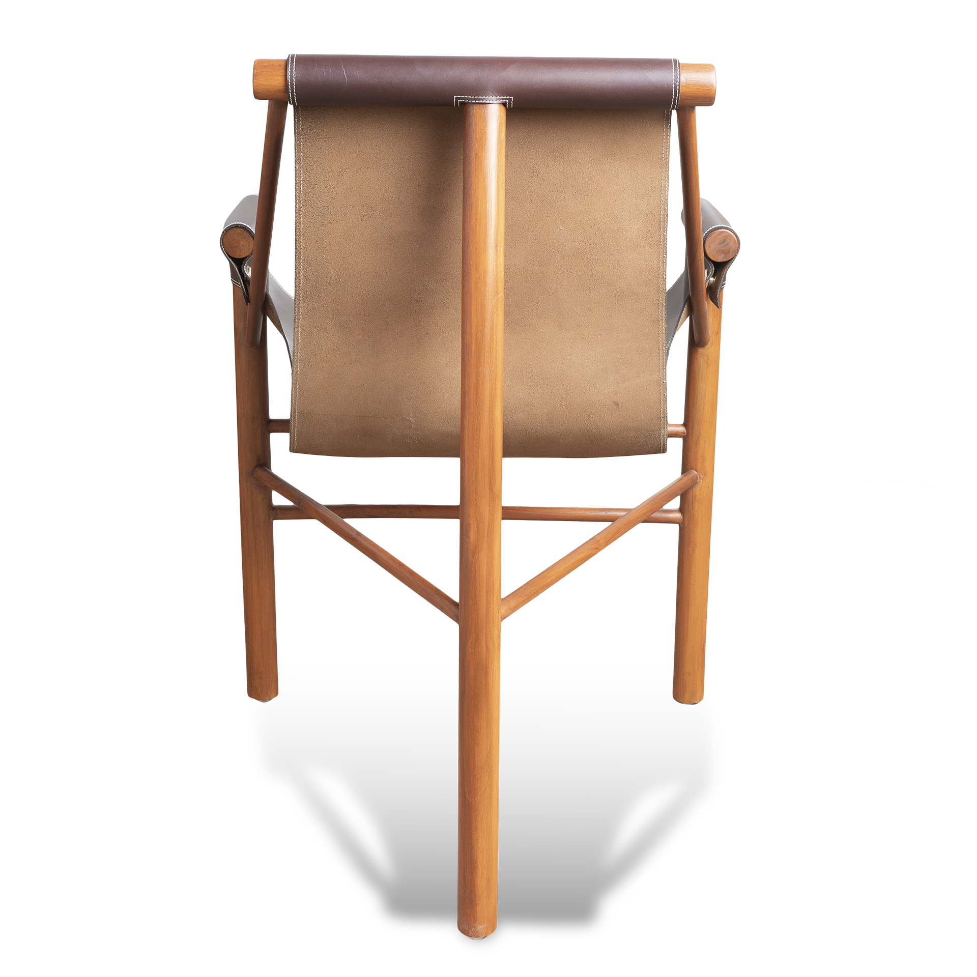 Wood Lathered Dark Brown - Lounging Chair - Image 5