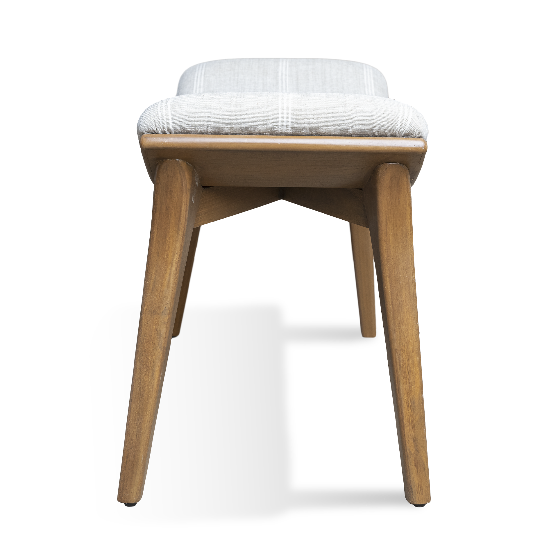 Custom Made Solid Wooden Winged Seater – Teak Wood Poof - Image 2